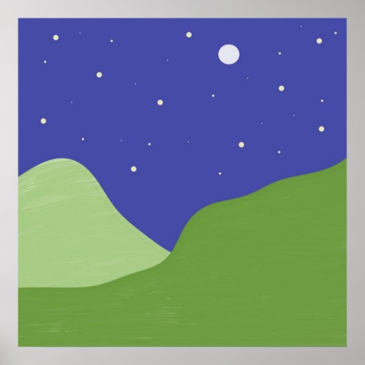 abstracte landschapskunst poster (Voorkant)