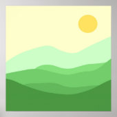 abstracte landschapskunst poster (Voorkant)