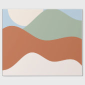 Abstracte landschapskunst – Terracotta, Sage & Sky Cadeaupapier (Vlak)