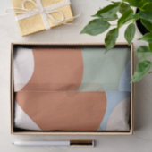 Abstracte landschapskunst – Terracotta, Sage & Sky Tissuepapier (Geschenk)