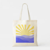 abstracte landschapskunst tote bag (Achterkant)