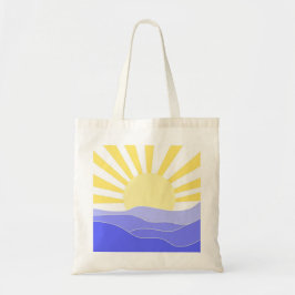 abstracte landschapskunst tote bag