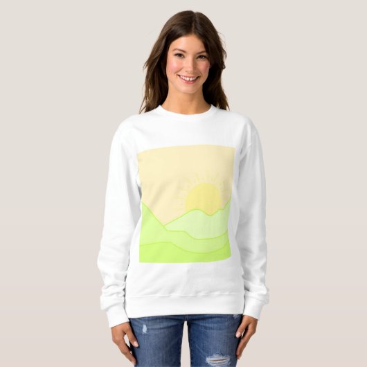 abstracte landschapskunst trui (Voorkant volledig)