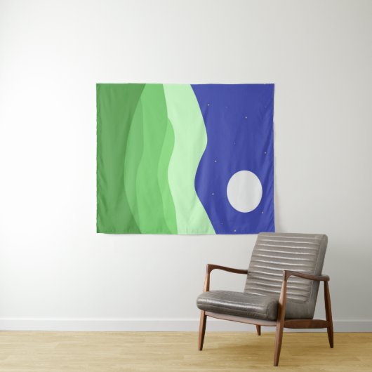 abstracte landschapskunst wandkleed (In Situ (horizontaal))