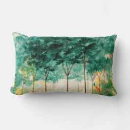 Abstracte Landschapskunstbomen Park Autumn Paintin Kussen