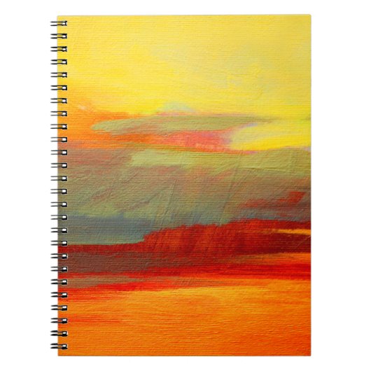 abstracte landschapsolie schilderij op canvasverf, notitieboek (Voorkant)