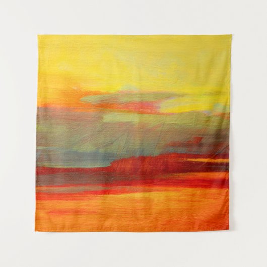 abstracte landschapsolie schilderij op canvasverf, wandkleed (Voorkant)