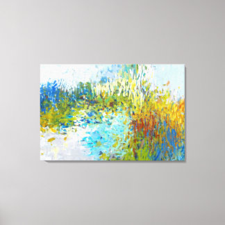 Abstracte landschapsschilderende presentator 24x36 canvas afdruk