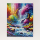 Abstracte Landschapsschilderij AI gegenereerd Vert Legpuzzel (Verticaal)