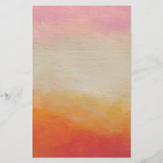 Abstracte landschapsschildering van woestijnkleure briefpapier (Voorkant)