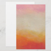 Abstracte landschapsschildering van woestijnkleure briefpapier (Voorkant / Achterkant)