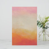 Abstracte landschapsschildering van woestijnkleure briefpapier (Staand voorkant)