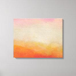 Abstracte landschapsschildering van woestijnkleure canvas afdruk