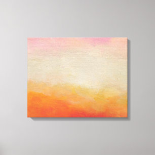 Abstracte landschapsschildering van woestijnkleure canvas afdruk