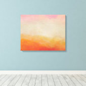 Abstracte landschapsschildering van woestijnkleure canvas afdruk (Insitu (Houten vloer))