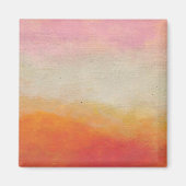 Abstracte landschapsschildering van woestijnkleure magneet (Voorkant)