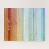 Abstracte landschapsstrepen & uw woorden legpuzzel (Horizontaal)