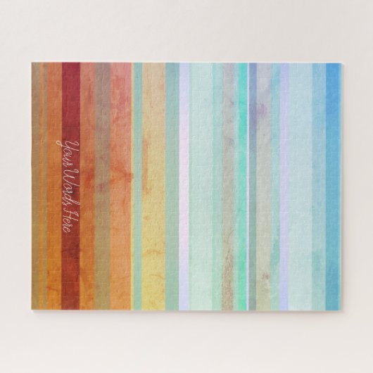 Abstracte landschapsstrepen & uw woorden legpuzzel (Horizontaal)