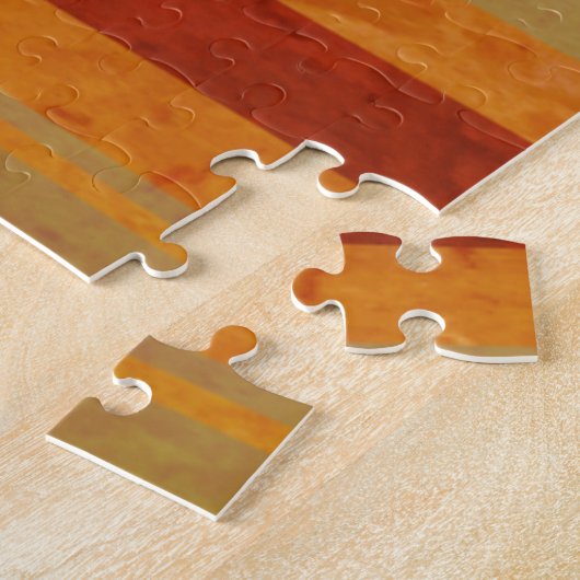 Abstracte landschapsstrepen & uw woorden legpuzzel (Zijkant)