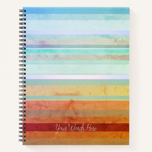 Abstracte landschapsstrepen & uw woorden notitieboek (Voorkant)
