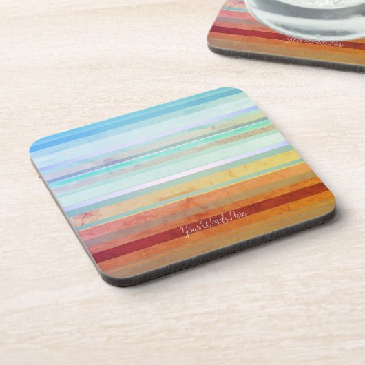Abstracte landschapsstrepen & uw woorden onderzetter (Linkerzijde)