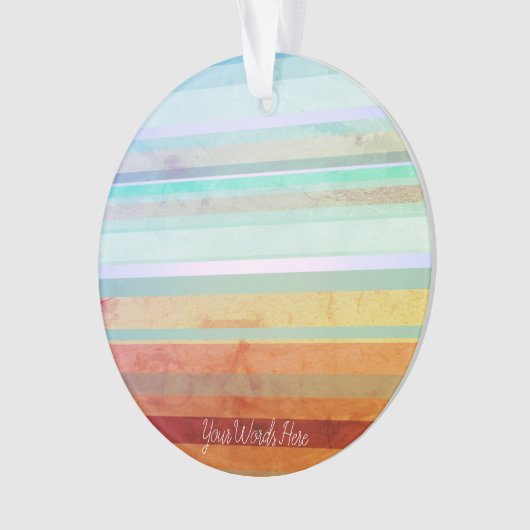 Abstracte landschapsstrepen & uw woorden ornament (voorkant)