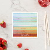 Abstracte landschapsstrepen & uw woorden servet (Insitu)