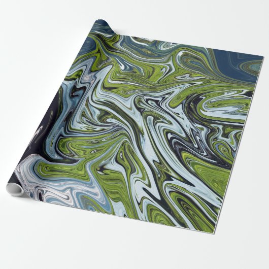 Abstracte landschapsverf | Beste kunst Cadeaupapier (Uitgerold)