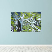 Abstracte landschapsverf | Beste kunst Canvas Afdruk (Insitu (Houten vloer))