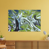 Abstracte landschapsverf | Beste kunst Canvas Afdruk (Insitu (Woonkamer))