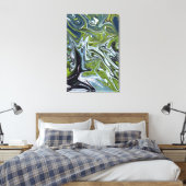Abstracte landschapsverf | Beste kunst Canvas Afdruk (Insitu (Slaapkamer))
