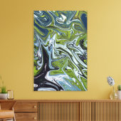 Abstracte landschapsverf | Beste kunst Canvas Afdruk (Insitu (Woonkamer))