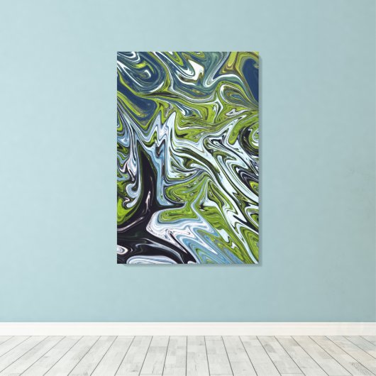 Abstracte landschapsverf | Beste kunst Canvas Afdruk (Insitu (Houten vloer))