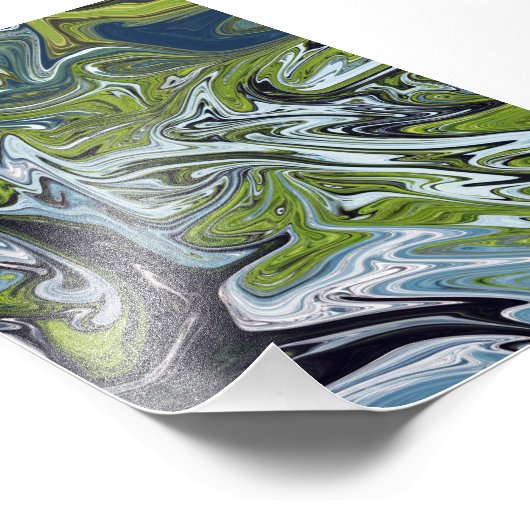 Abstracte landschapsverf | Beste kunst Foto Afdruk (Hoek)