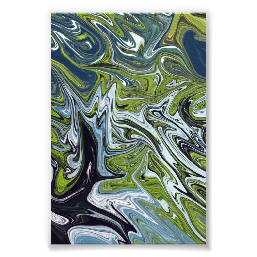 Abstracte landschapsverf | Beste kunst Foto Afdruk (Voorkant)