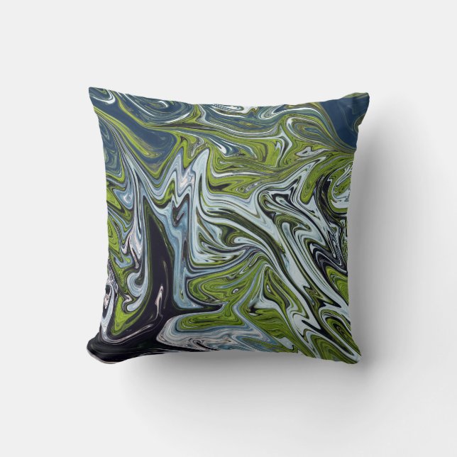 Abstracte landschapsverf | Beste kunst Kussen (Voorkant)