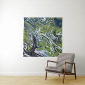 Abstracte landschapsverf | Beste kunst Wandkleed (In situ)