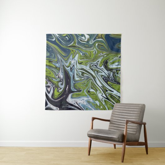 Abstracte landschapsverf | Beste kunst Wandkleed (In situ)