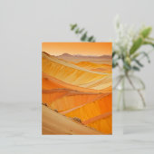 Abstracte Landschapswoestijn Natuur Achtergrondkun Folie Feestdagen Briefkaart (Staand Voorkant)