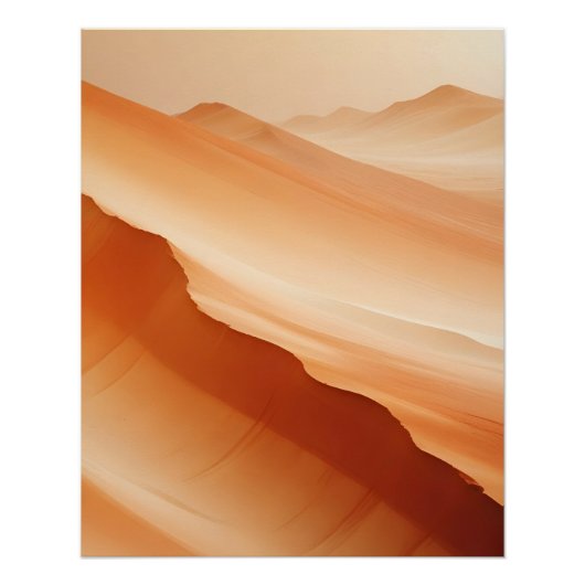 Abstracte Landschapswoestijn Natuur Achtergrondkun Perfect Poster (Voorkant)