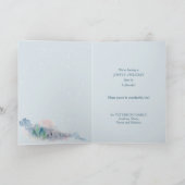 Abstracte landschapwolf in sneeuwkerstvreugde kaart (Binnen)