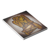 Abstracte langwerpige hedendaagse kunst in ochre e notitieblok (Schuin)