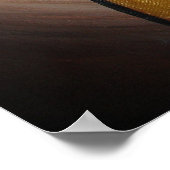 Abstracte langwerpige hedendaagse kunst in ochre e poster (Hoek)