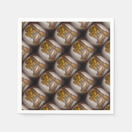 Abstracte langwerpige hedendaagse kunst in ochre e servetten