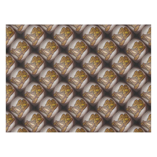 Abstracte langwerpige hedendaagse kunst in ochre e tafelkleed (Voorkant (Horizontaal))