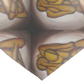 Abstracte langwerpige hedendaagse kunst in ochre e tafelkleed (Gekanteld)