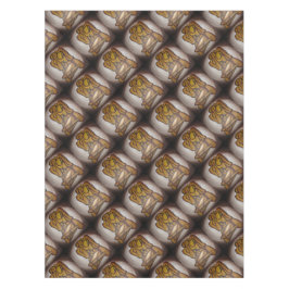 Abstracte langwerpige hedendaagse kunst in ochre e tafelkleed