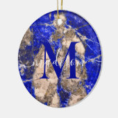 Abstracte Lapis Lazuli Blauwe Graniet kalligrafie Keramisch Ornament (Links)