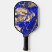 Abstracte Lapis Lazuli Blauwe Graniet kalligrafie Pickleball Paddle (Achterkant)