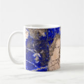 Abstracte Lapis Lazuli Blue Granite, blauwe marmer Koffiemok (Links)